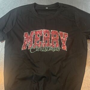 Black Merry Christmas T-Shirt
